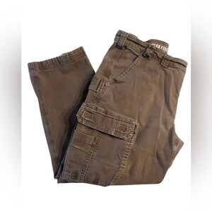 Duluth Trading Co Flex Fire Hose Pants Men's Measured 40x29 Dark Brown Workwear